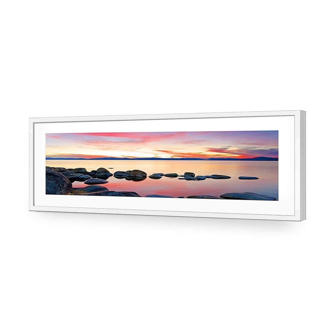 Sunset Calm Waters, Original (Long) - wallart-australia - Acrylic Glass With Border