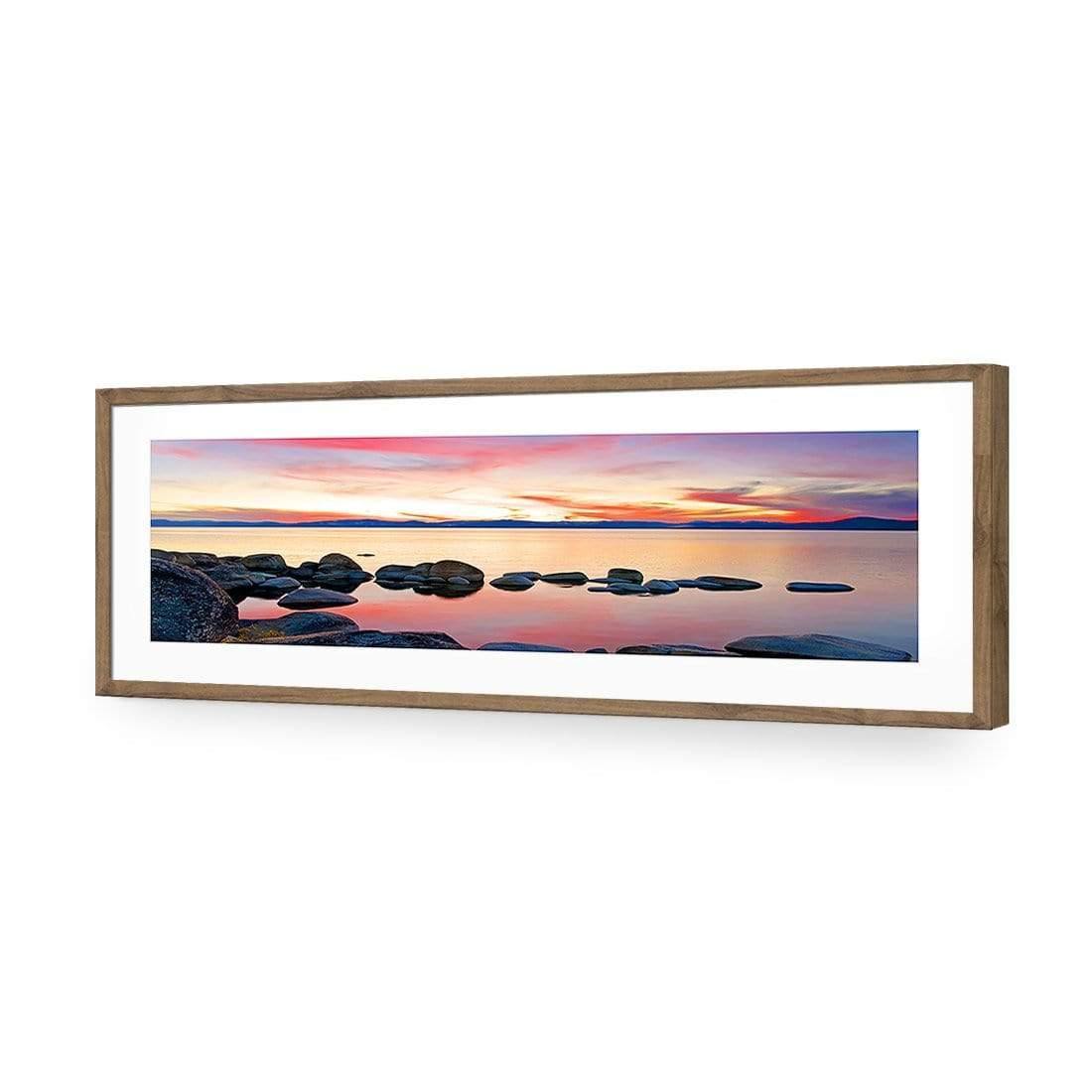Sunset Calm Waters, Original (Long) - wallart-australia - Acrylic Glass With Border