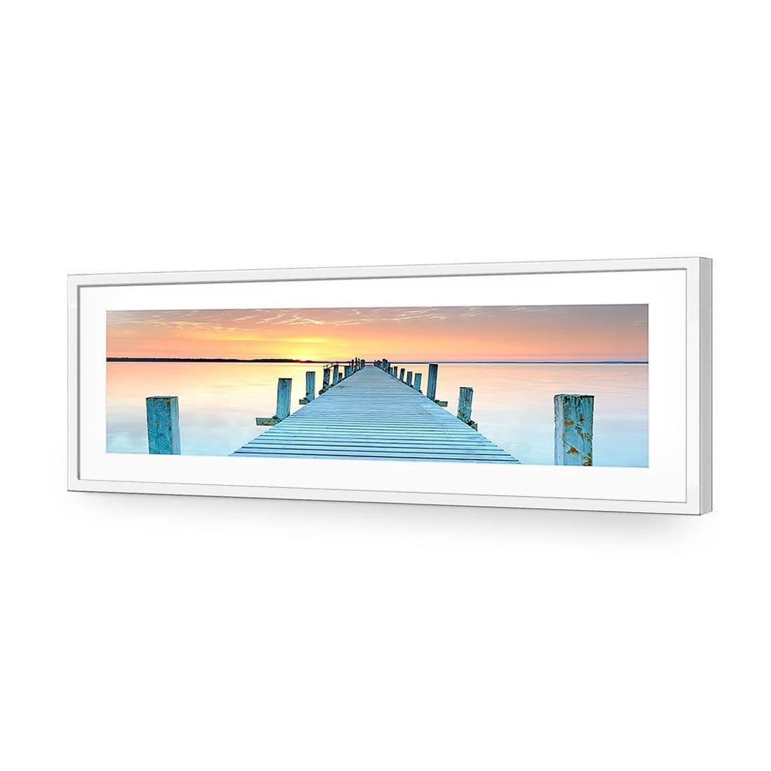 Sunset Pier, Original (Long) - wallart-australia - Acrylic Glass With Border