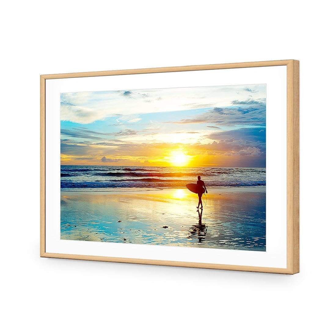 Sunset Surf - wallart-australia - Acrylic Glass With Border