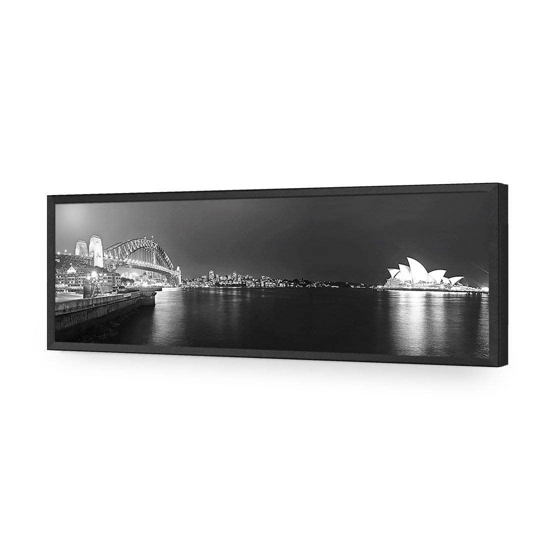 Sydney Harbour, Black and White - Bridge on Left - wallart-australia - Acrylic Glass No Border