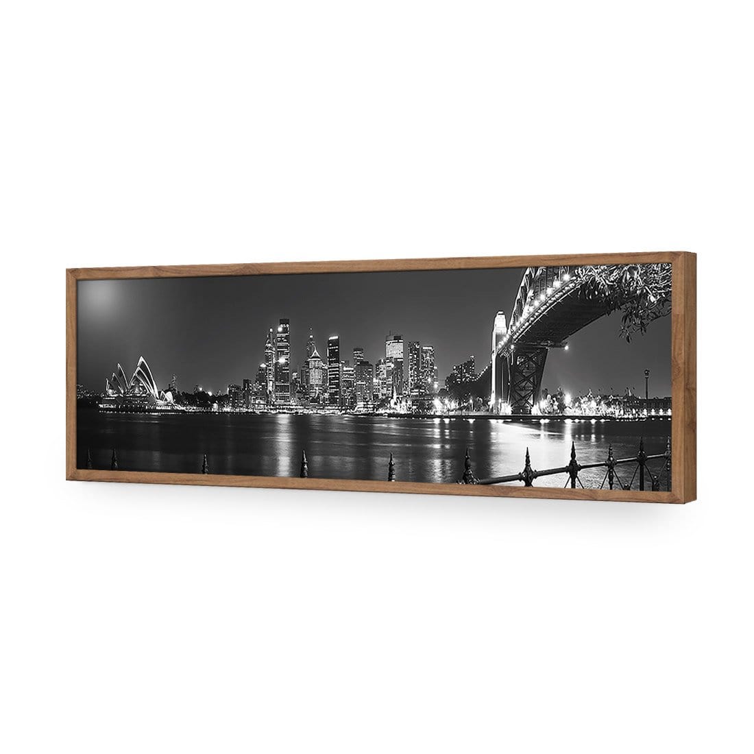 Sydney Harbour, Black and White - Bridge on Right - wallart-australia - Acrylic Glass No Border