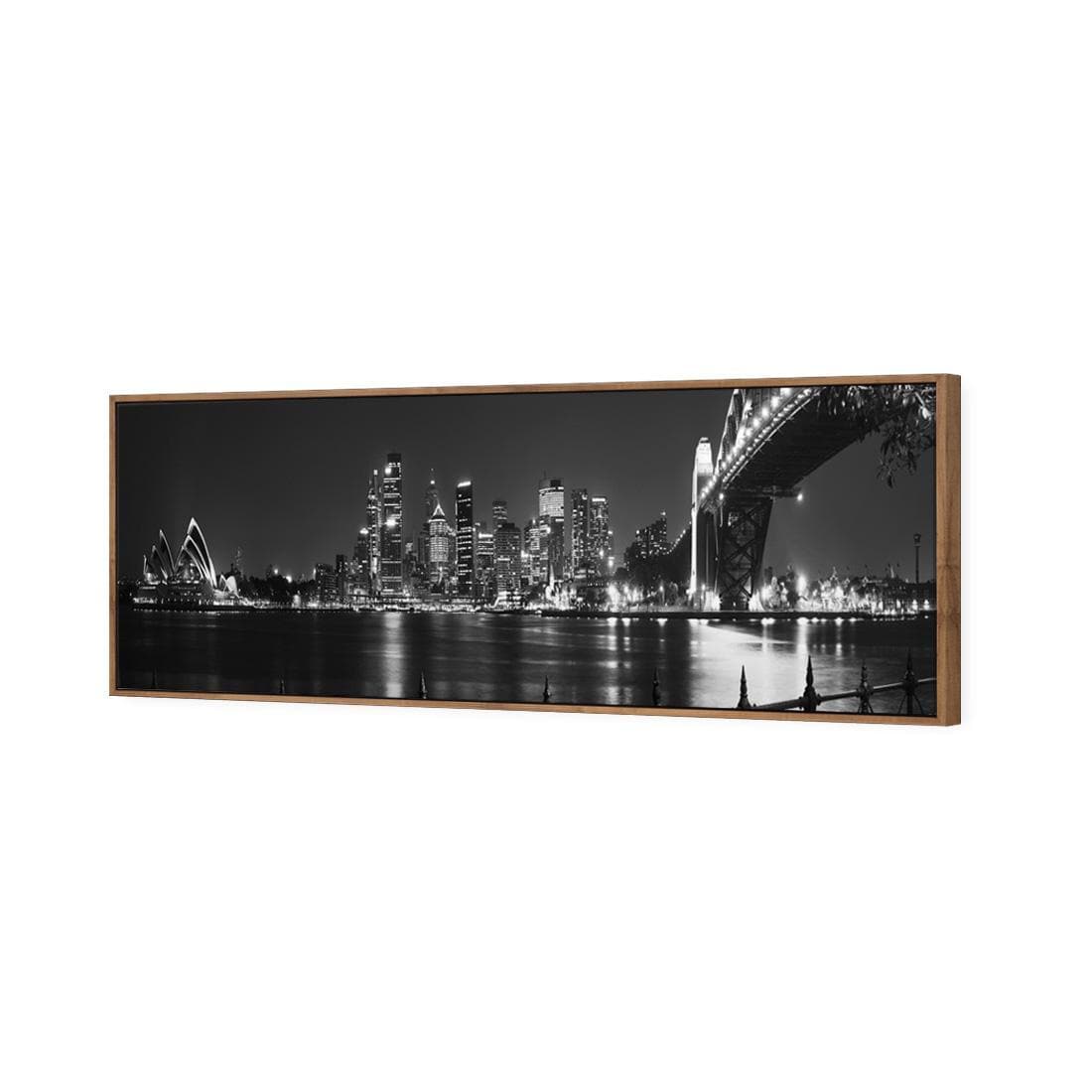 Sydney Harbour, Black and White - Bridge on Right - wallart-australia - Canvas