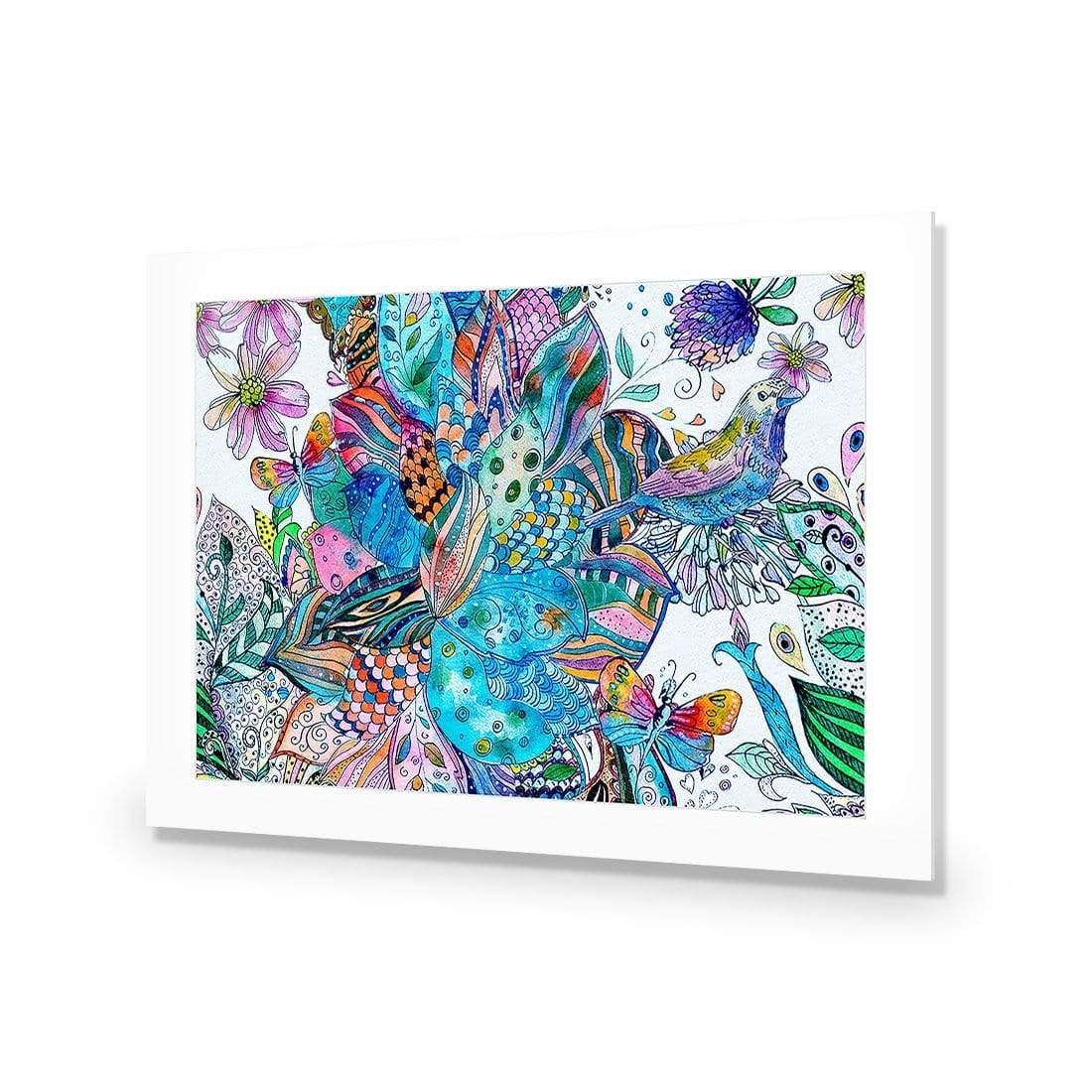 Tapestry Smorgasboard, Blue - wallart-australia - Acrylic Glass With Border