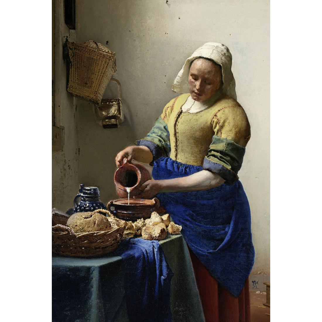 The Milkmaid By Vermeer - wallart-australia - Canvas