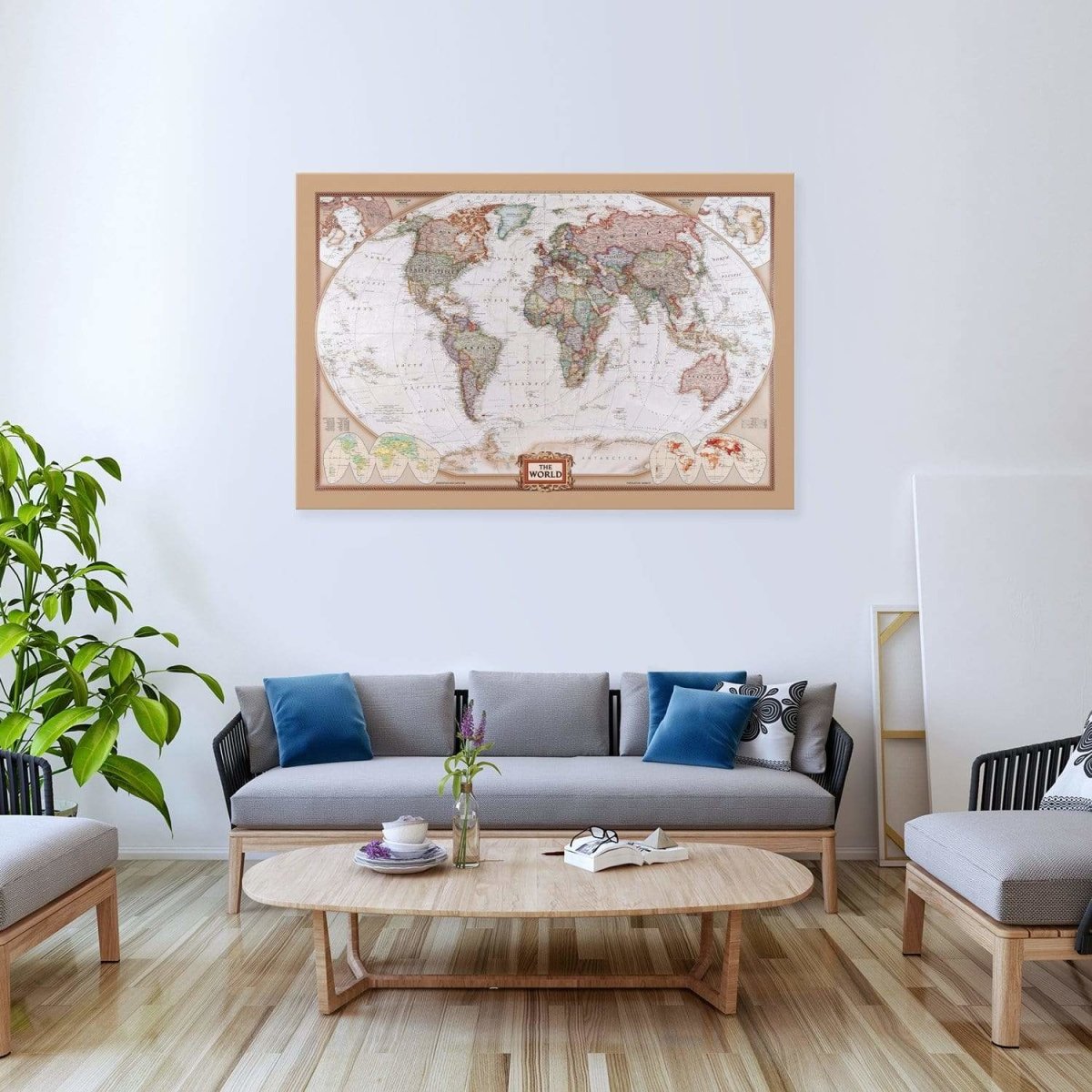 The World Map - wallart-australia - Canvas