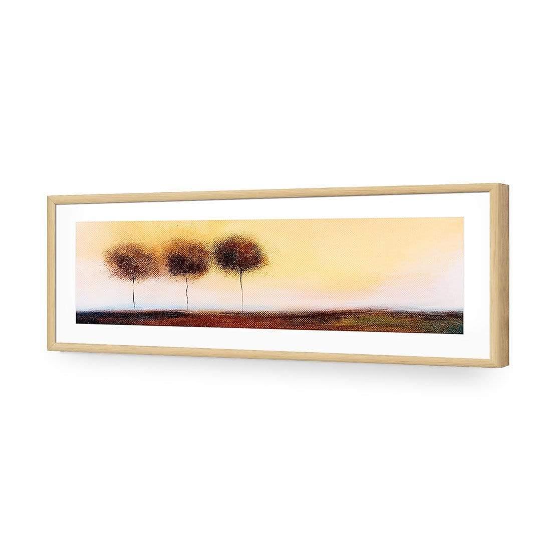 Three Cotton Trees Landscape, Original (long) - wallart-australia - Acrylic Glass With Border