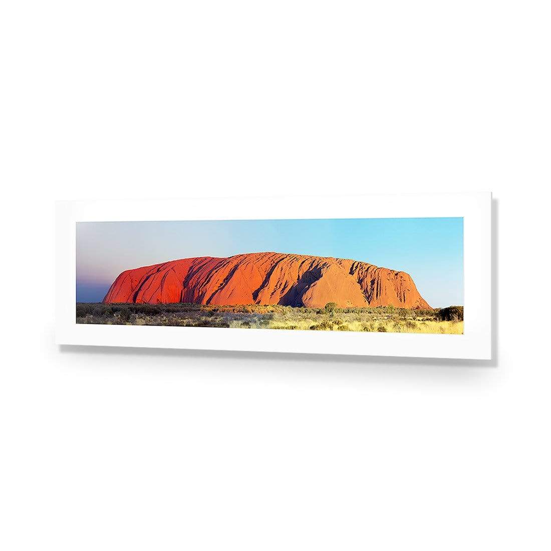 Uluru at Sunset, Original (Long) - wallart-australia - Acrylic Glass With Border