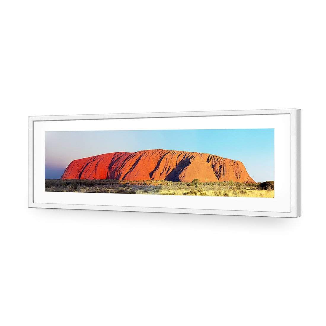 Uluru at Sunset, Original (Long) - wallart-australia - Acrylic Glass With Border