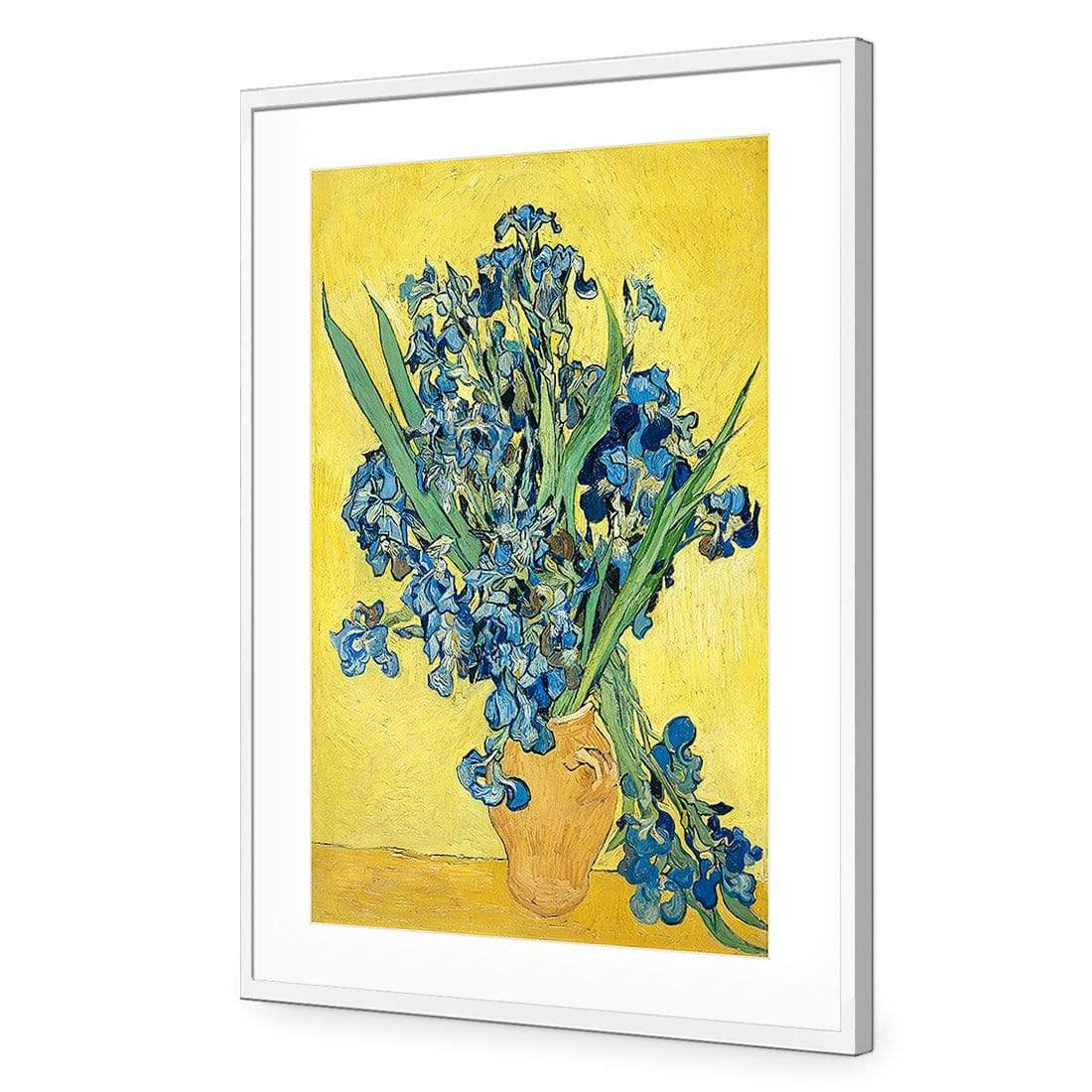 Vase of Irises By Van Gogh - wallart-australia - Acrylic Glass With Border