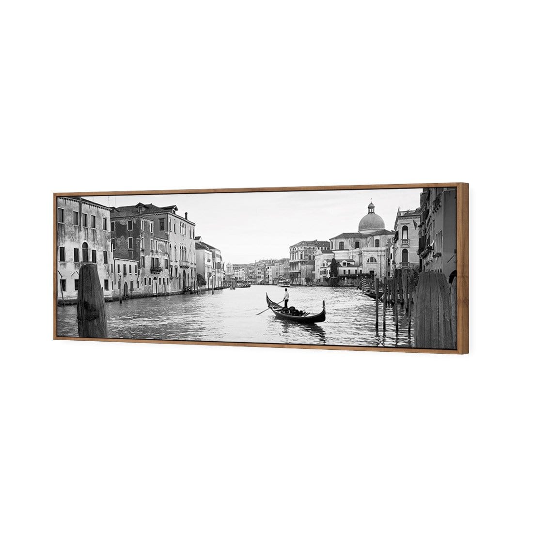 Venetian Dream, Black and White (Long) - wallart-australia - Canvas