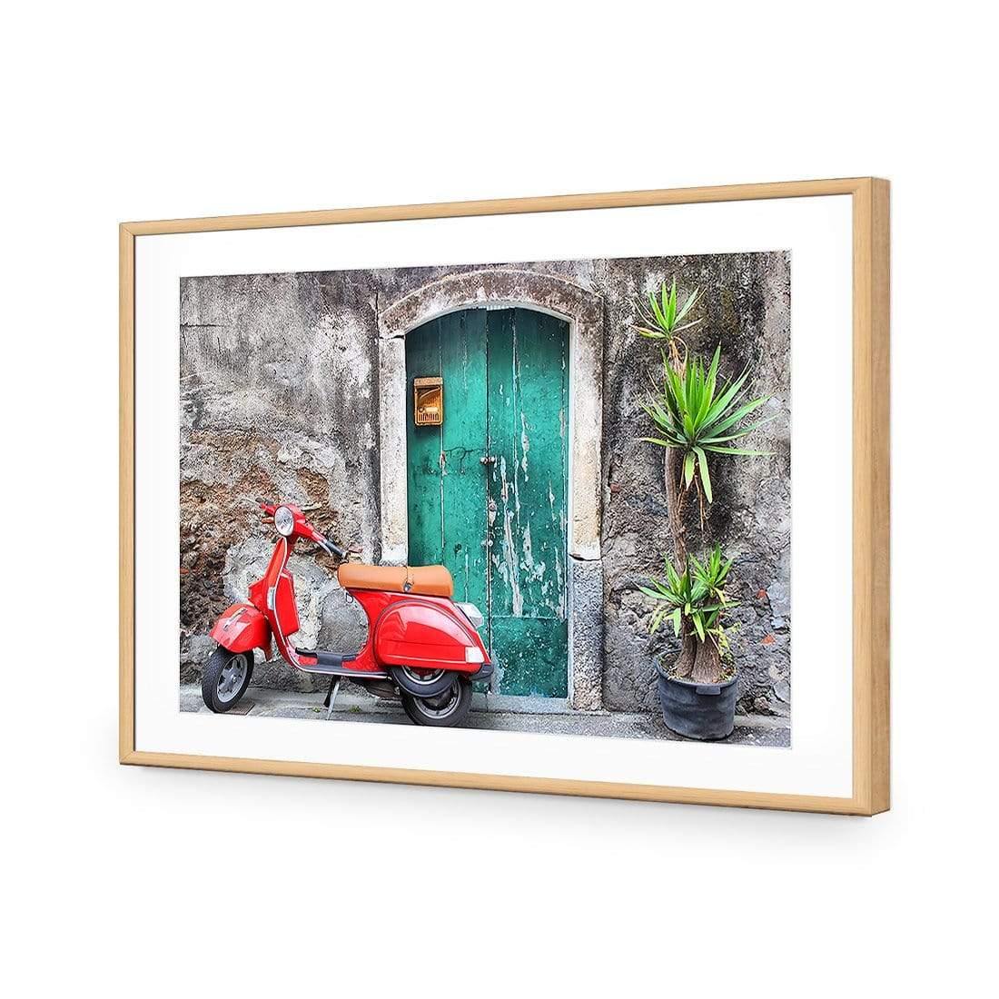 Vintage Door and Scooter - wallart-australia - Acrylic Glass With Border