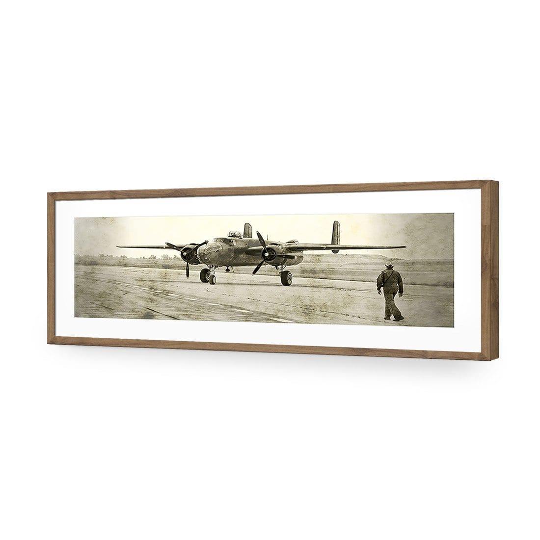 Wartime Plane (long) - wallart-australia - Acrylic Glass With Border