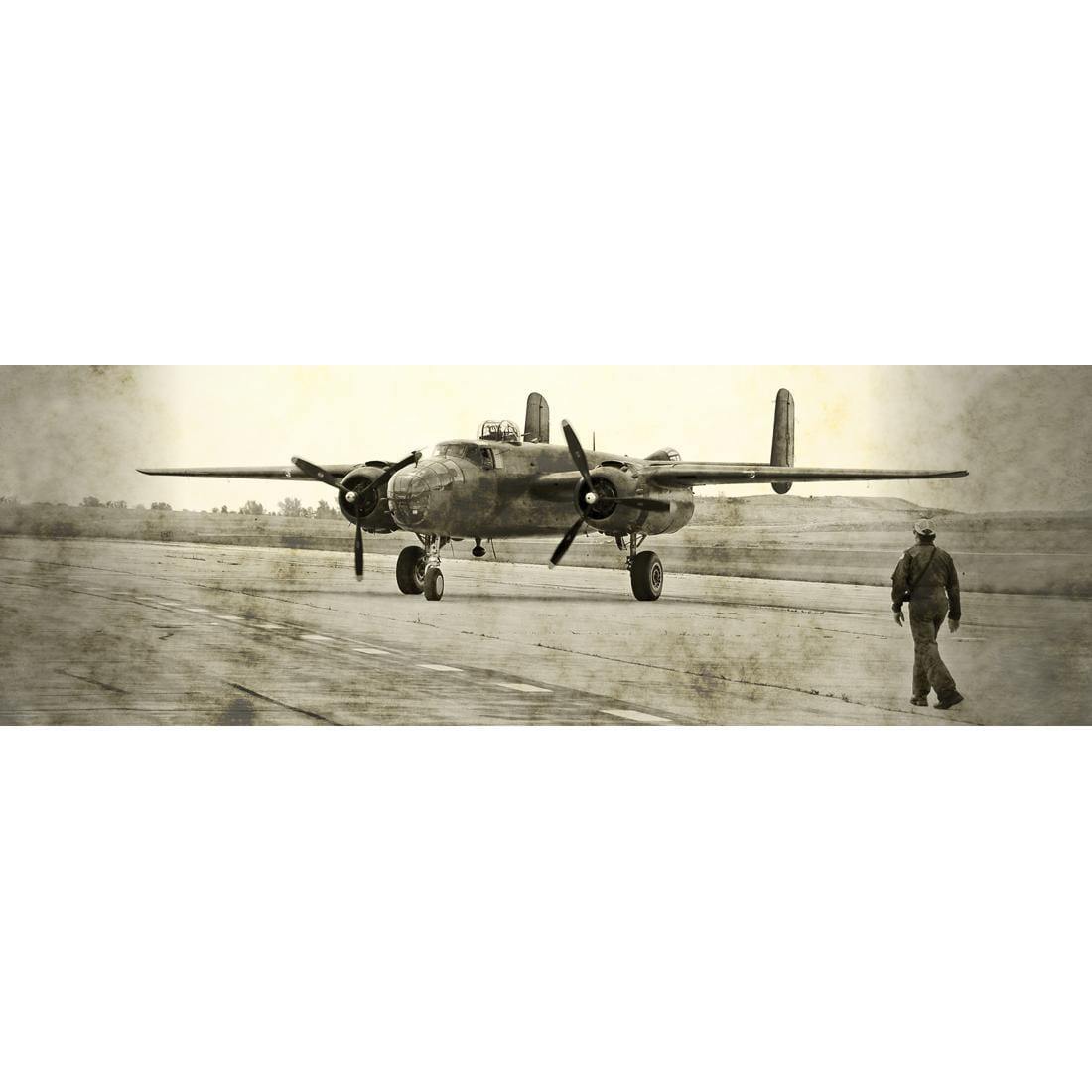 Wartime Plane (long) - wallart-australia - Canvas
