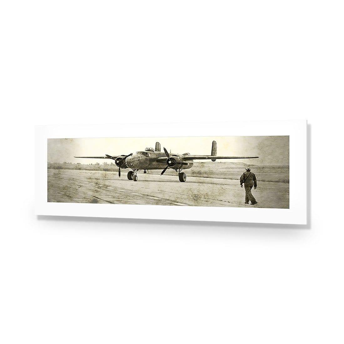 Wartime Plane (long) - wallart-australia - Acrylic Glass With Border
