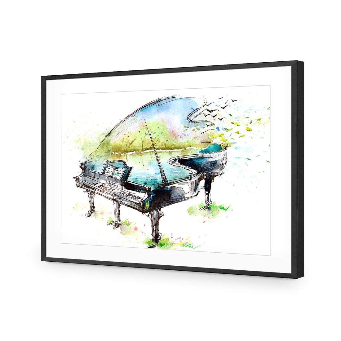 Watercolour Piano - wallart-australia - Acrylic Glass With Border