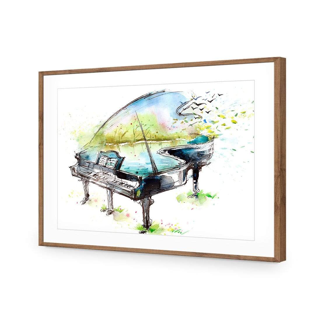 Watercolour Piano - wallart-australia - Acrylic Glass With Border