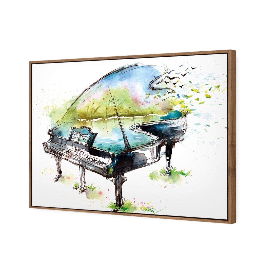 Watercolour Piano - wallart-australia - Canvas