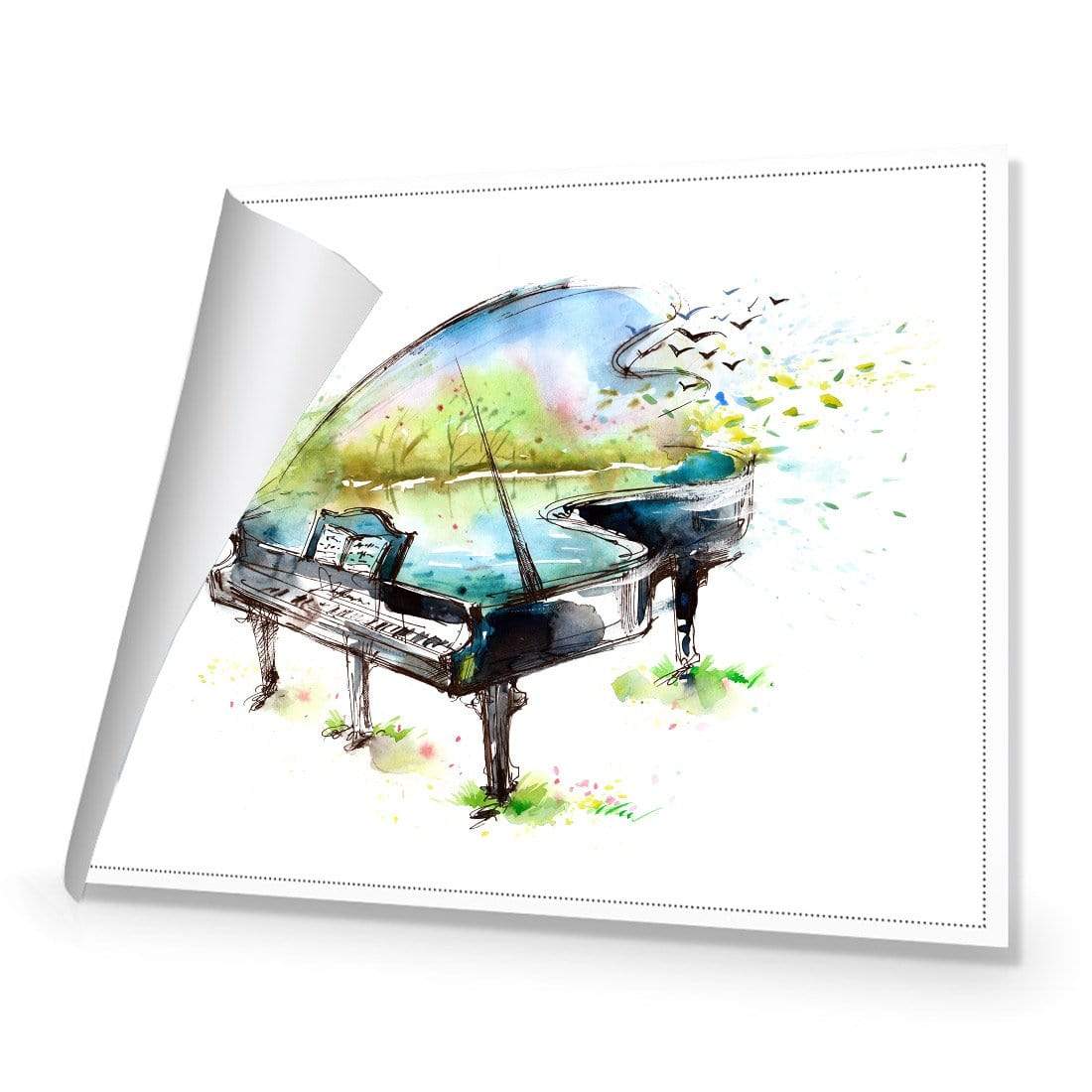 Watercolour Piano - wallart-australia - Canvas