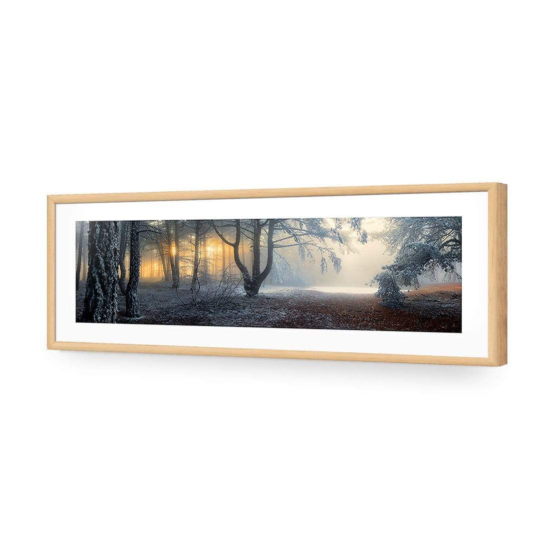 Winter Forest Pond (Long) - wallart-australia - Acrylic Glass With Border