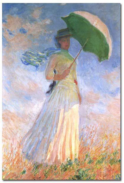 Woman With a Parasol By Monet - wallart-australia - Canvas
