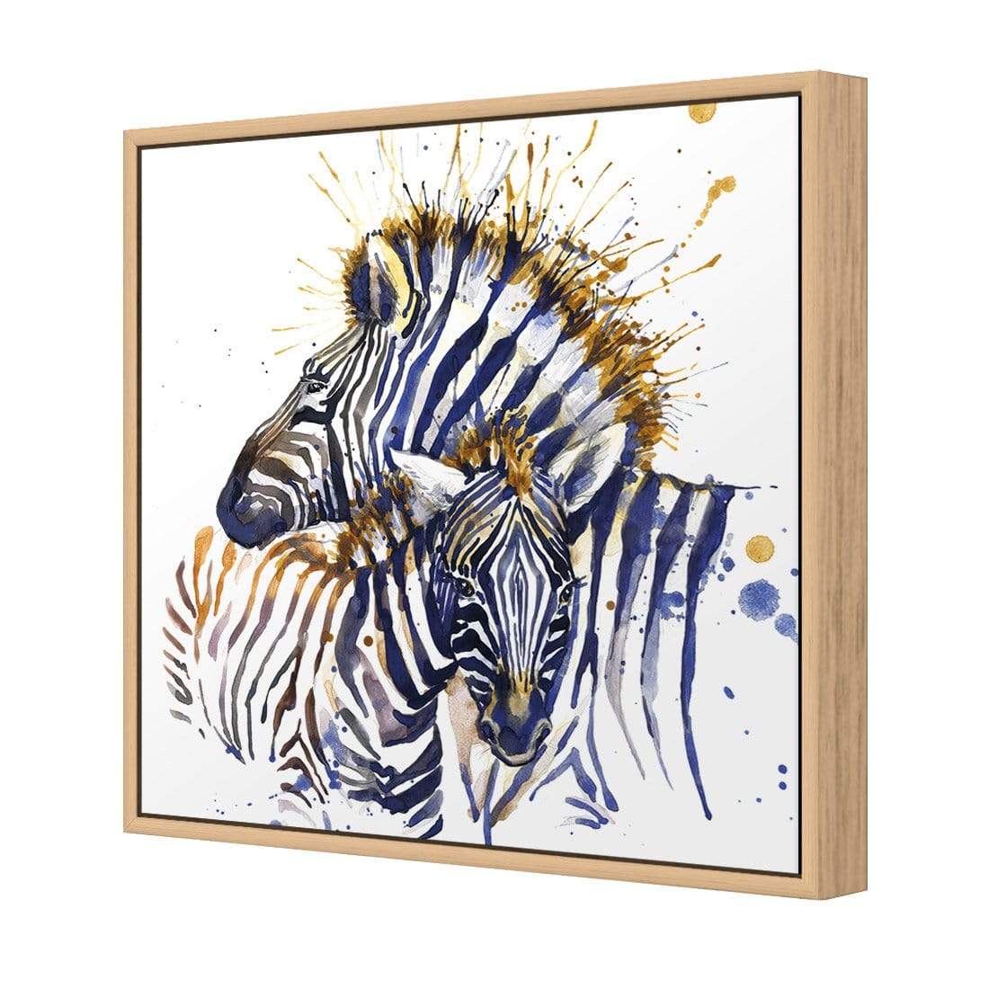 Zebra Watercolour (square) - wallart-australia - Canvas