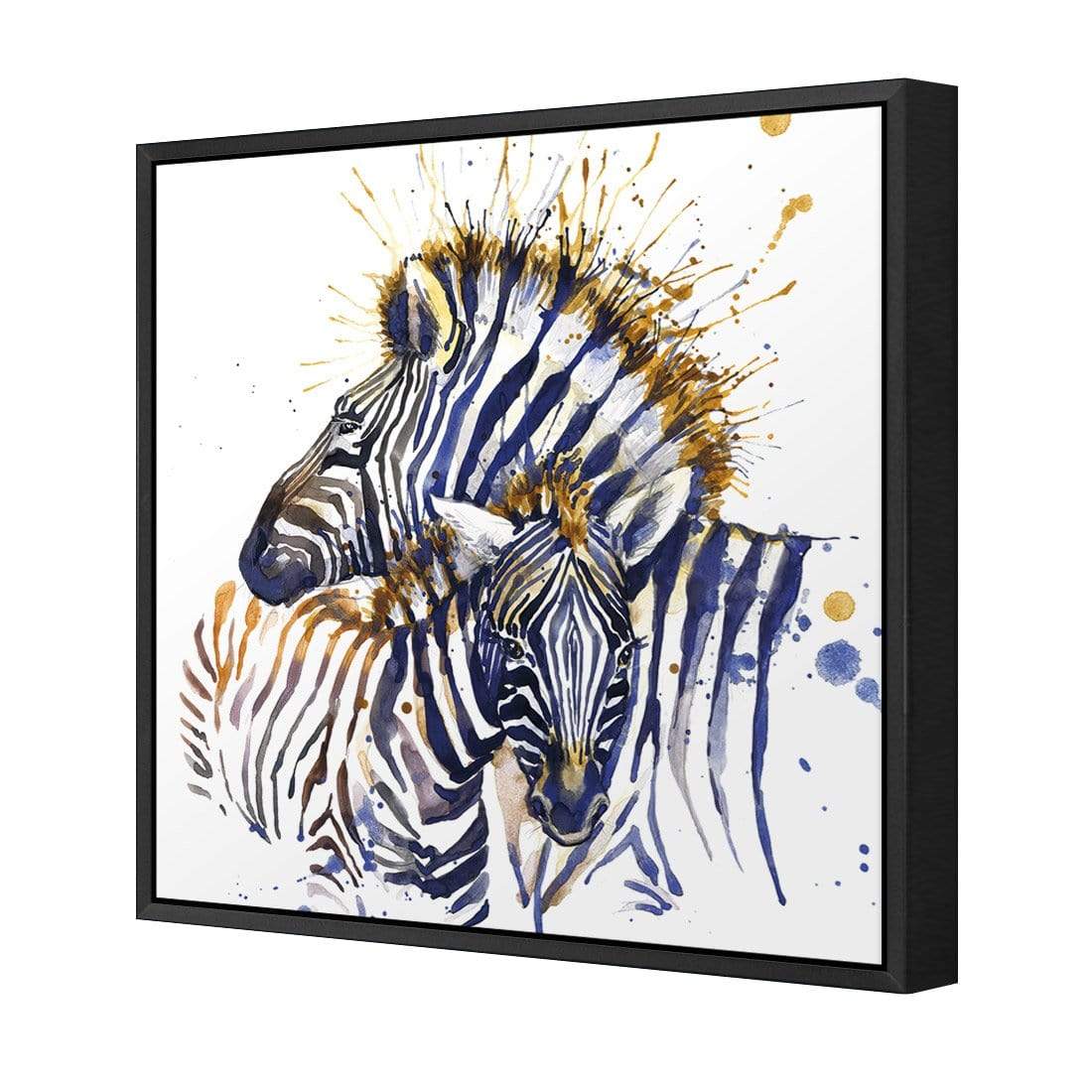 Zebra Watercolour (square) - wallart-australia - Canvas